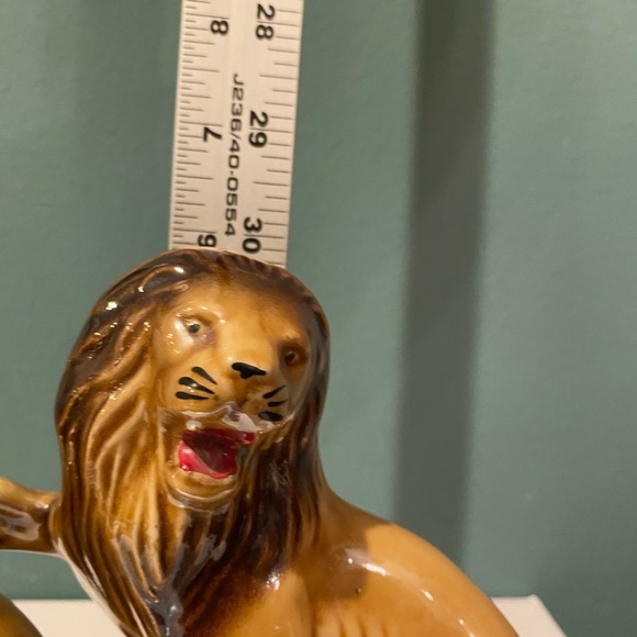 VINTAGE LUSTREWARE LION and LIONESS FIGURINE BRAZIL MCM - Picture 9 of 11